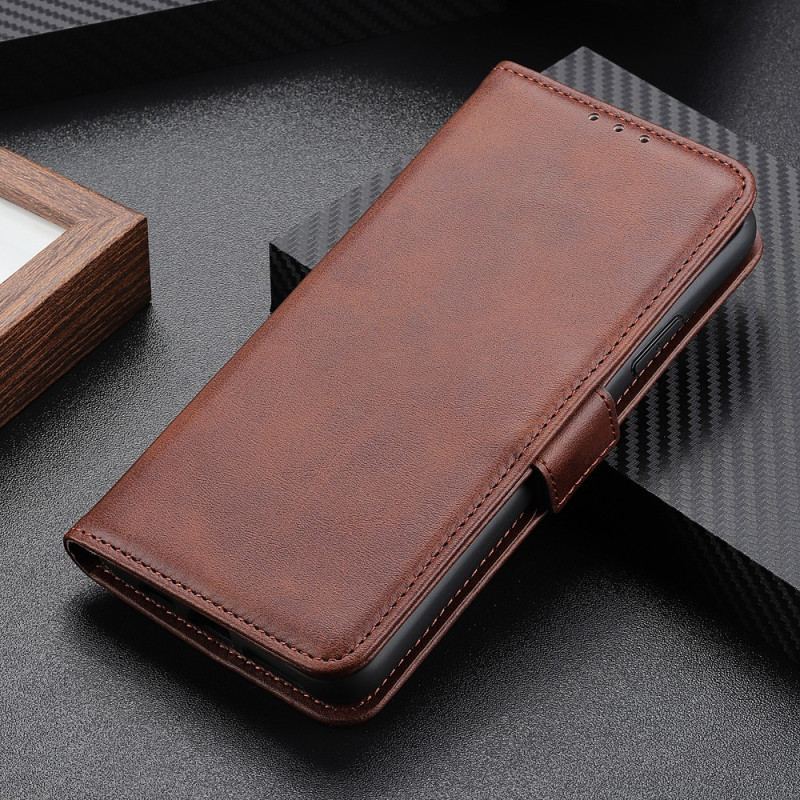 Capa De Couro Para Oppo Reno 8 Lite Fecho Otimizado