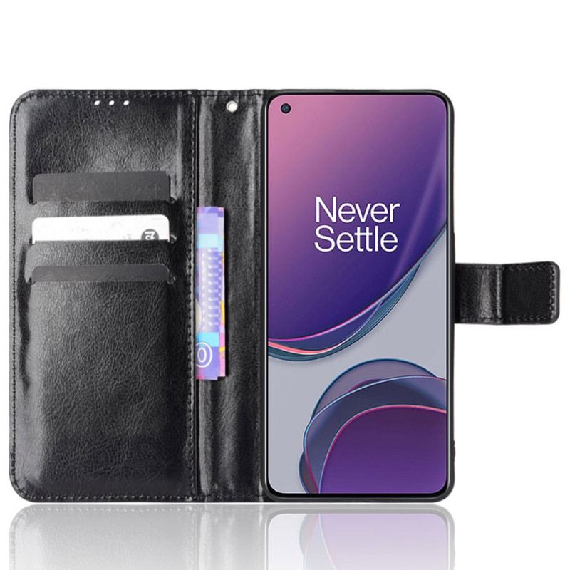 Capa Flip Para Oppo Reno 8 Lite De Cordão Correia Chamativa De Couro Falso
