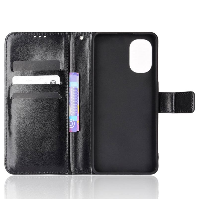 Capa Flip Para Oppo Reno 8 Lite De Cordão Correia Chamativa De Couro Falso
