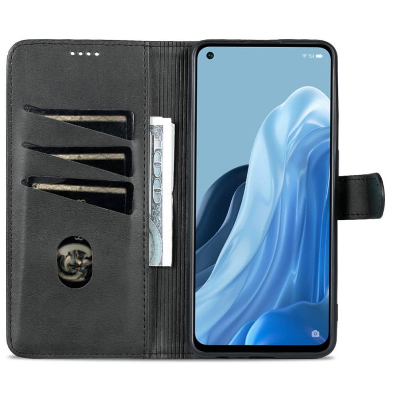 Capa Flip Para Oppo Reno 8 Lite Estilo De Couro Azns