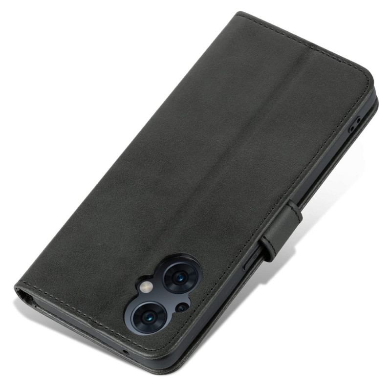 Capa Flip Para Oppo Reno 8 Lite Estilo De Couro Azns