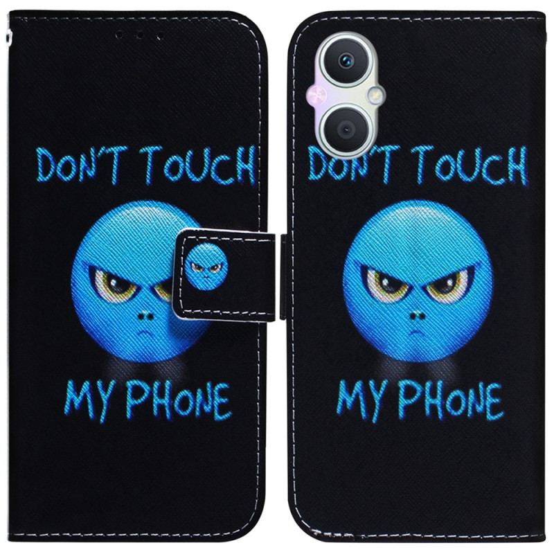 Capa Folio Para Oppo Reno 8 Lite Emoji Telefone