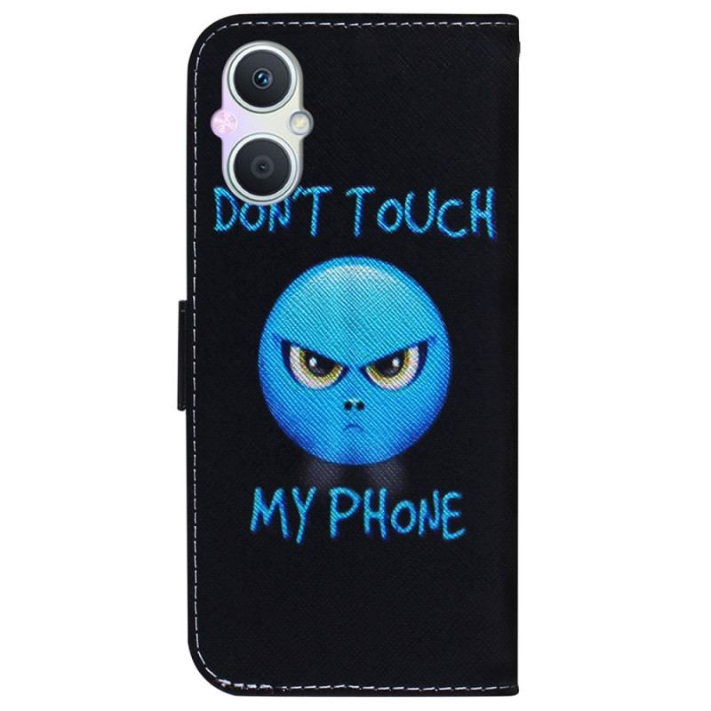 Capa Folio Para Oppo Reno 8 Lite Emoji Telefone