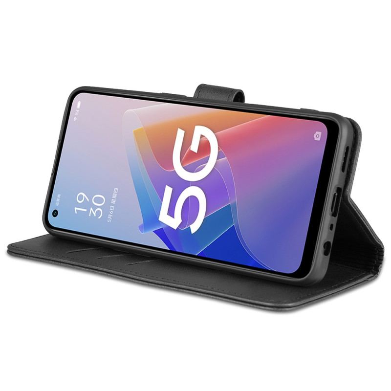 Capa Folio Para Oppo Reno 8 Lite Estilo De Couro Azns