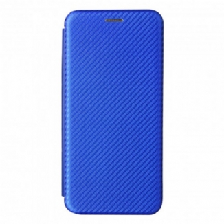 Capa De Celular Para Samsung Galaxy A22 Flip Fibra De Carbono
