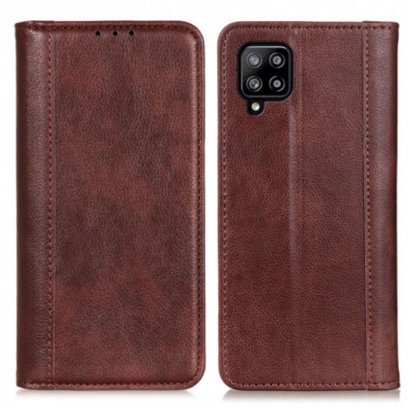 Capa De Celular Para Samsung Galaxy A22 Flip Versão Couro Rachado Lichia