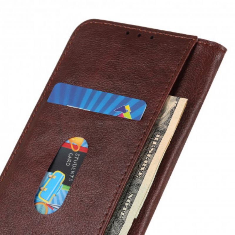 Capa De Celular Para Samsung Galaxy A22 Flip Versão Couro Rachado Lichia