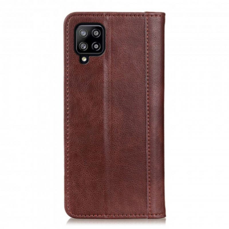 Capa De Celular Para Samsung Galaxy A22 Flip Versão Couro Rachado Lichia