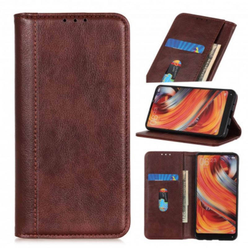 Capa De Celular Para Samsung Galaxy A22 Flip Versão Couro Rachado Lichia
