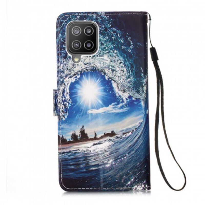 Capa Em Pele Para Samsung Galaxy A22 Ama A Onda