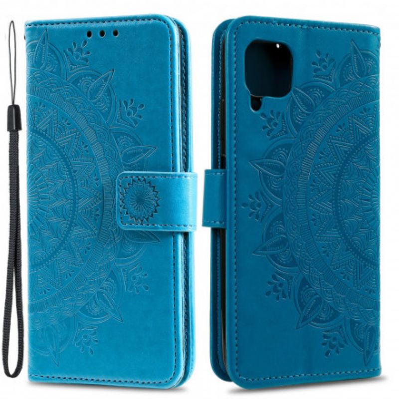 Capa Flip Para Samsung Galaxy A22 Mandala Do Sol