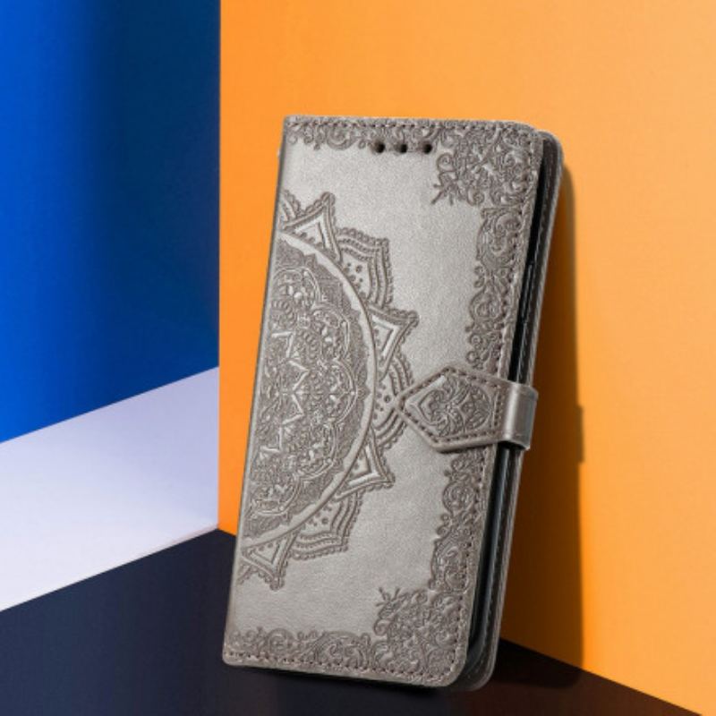 Capa Flip Para Samsung Galaxy A22 Mandala Idade Média