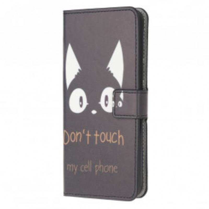 Capa Flip Para Samsung Galaxy A22 Não Toque No Meu Celular