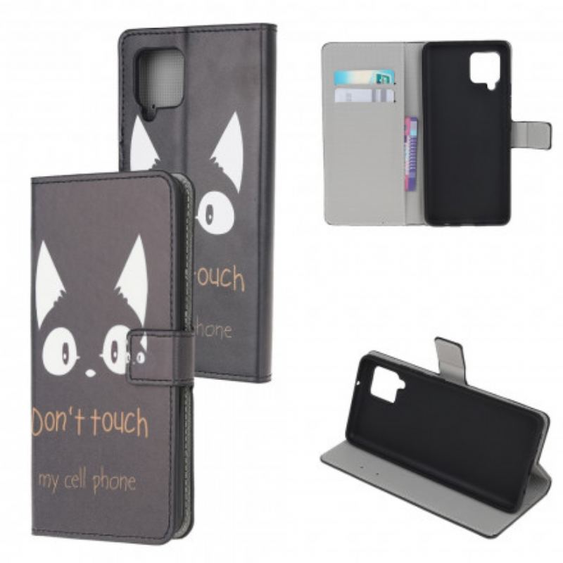 Capa Flip Para Samsung Galaxy A22 Não Toque No Meu Celular