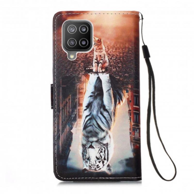 Capa Folio Para Samsung Galaxy A22 Gatinho
