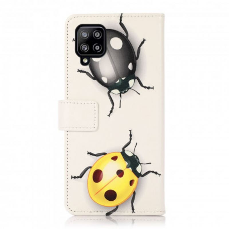 Capa Folio Para Samsung Galaxy A22 Joaninhas