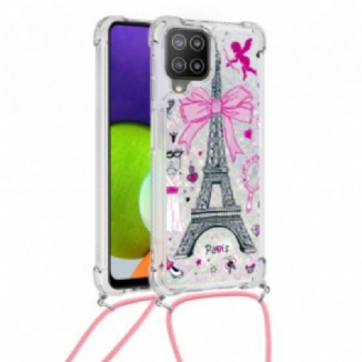 Capa Para Samsung Galaxy A22 De celular Na Torre Eiffel Cordon