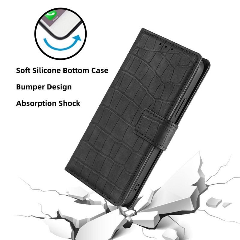 Capa De Couro Para OnePlus 11 5G Crocodilo