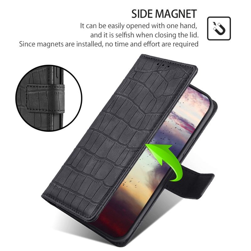 Capa De Couro Para OnePlus 11 5G Crocodilo