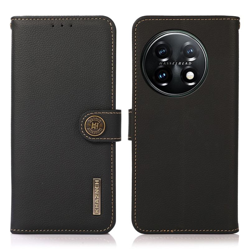 Capa De Couro Para OnePlus 11 5G Khazneh Cinta Rfid