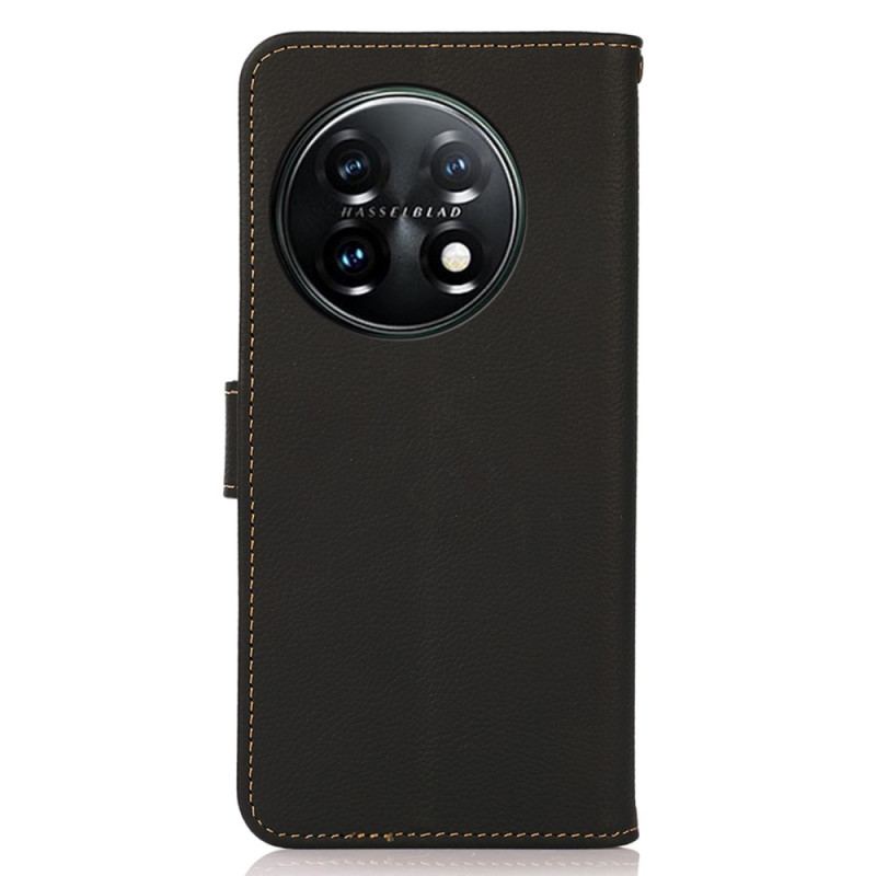 Capa De Couro Para OnePlus 11 5G Khazneh Cinta Rfid