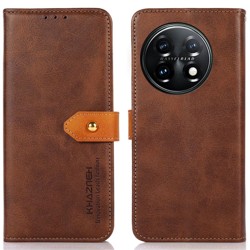 Capa De Couro Para OnePlus 11 5G Khazneh Com Alça