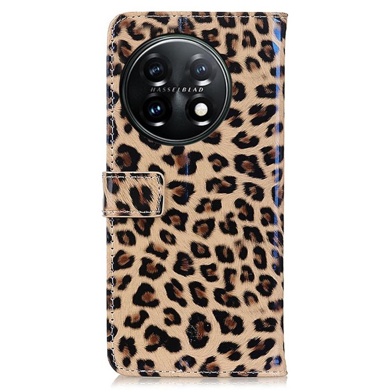 Capa Flip Para OnePlus 11 5G Leopardo