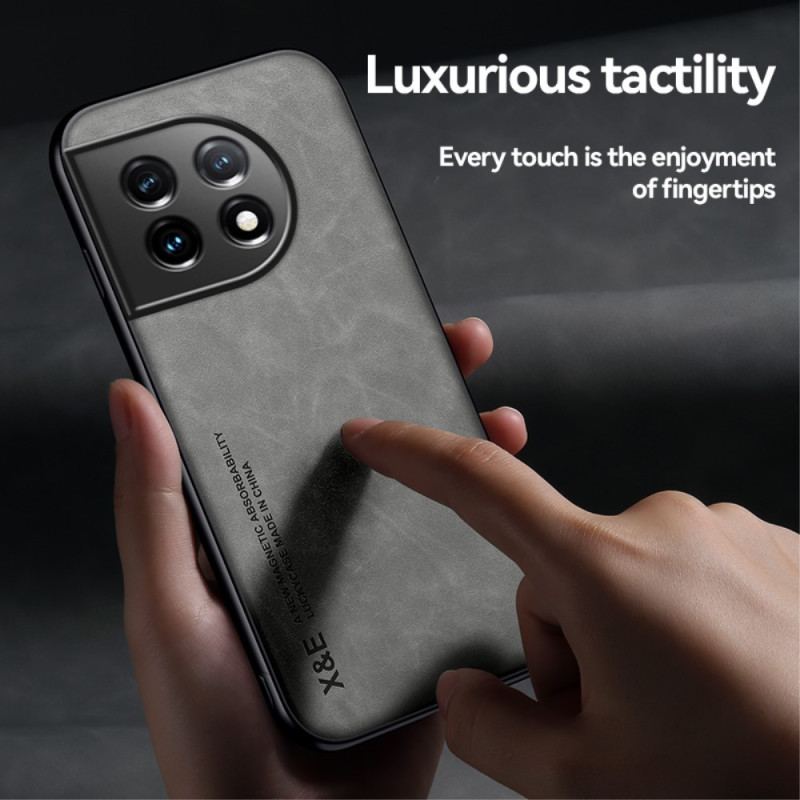 Capa Para OnePlus 11 5G Couro Efeito Couro X&e