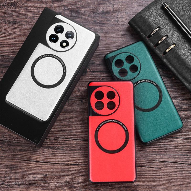 Capa Para OnePlus 11 5G Couro Sintético Compatível Com Magsafe
