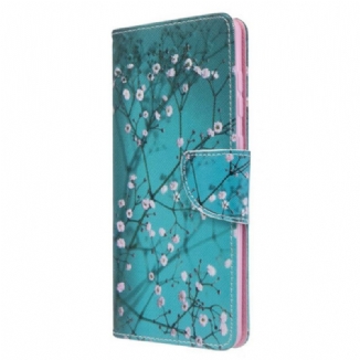 Capa De Couro Para Samsung Galaxy A71 Árvore Florida