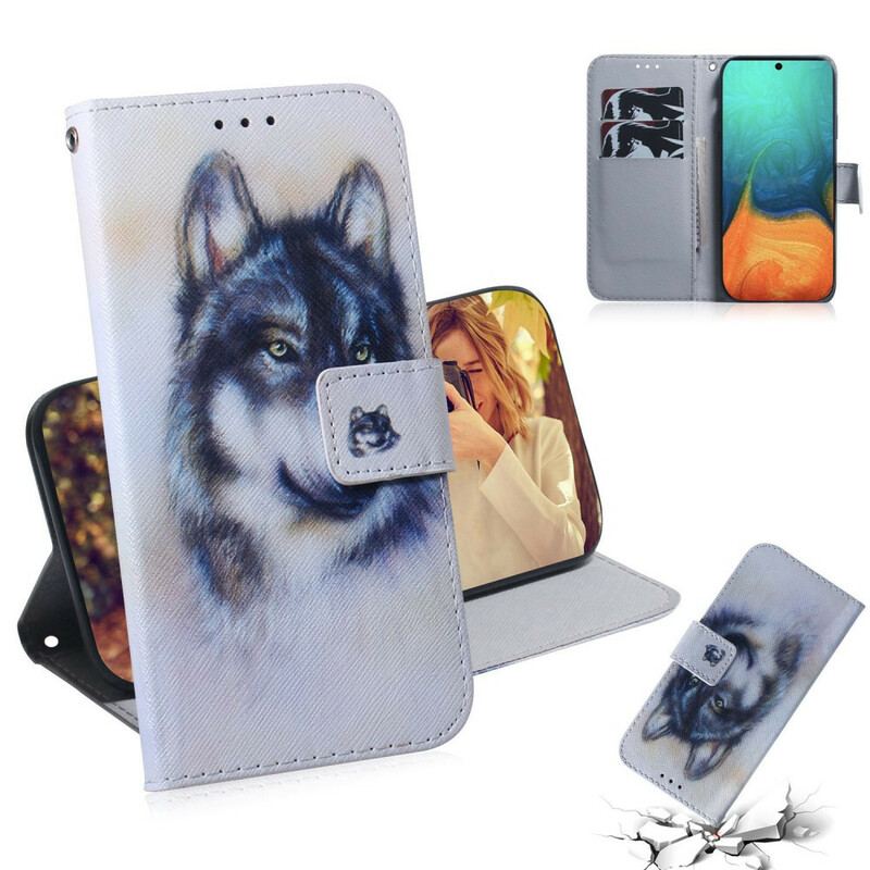 Capa Em Pele Para Samsung Galaxy A71 Olhar Canino