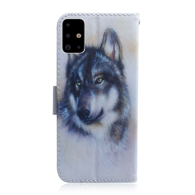 Capa Em Pele Para Samsung Galaxy A71 Olhar Canino