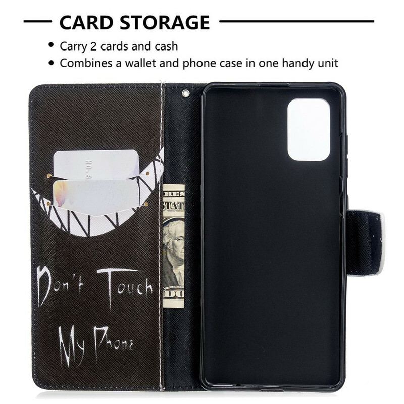 Capa Flip Para Samsung Galaxy A71 Telefone Do Diabo