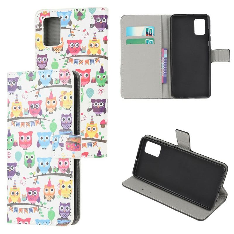 Capa Flip Para Samsung Galaxy A71 Várias Corujas