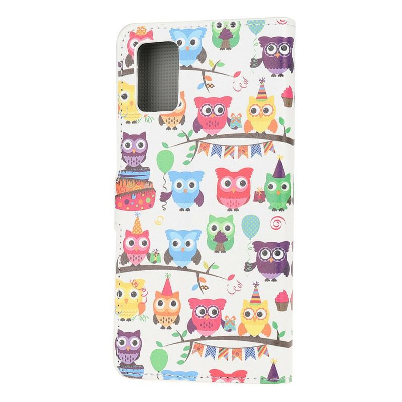 Capa Flip Para Samsung Galaxy A71 Várias Corujas