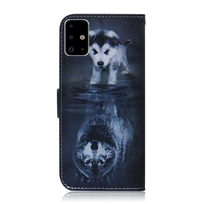Capa Folio Para Samsung Galaxy A71 Ernesto O Lobo