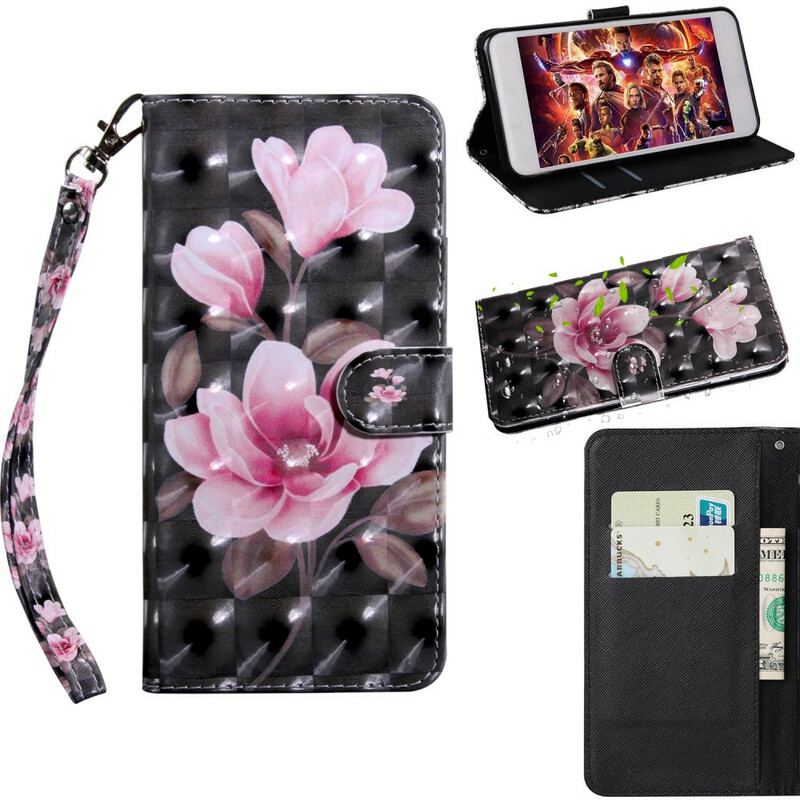 Capa Folio Para Samsung Galaxy A71 Flores Em Flor