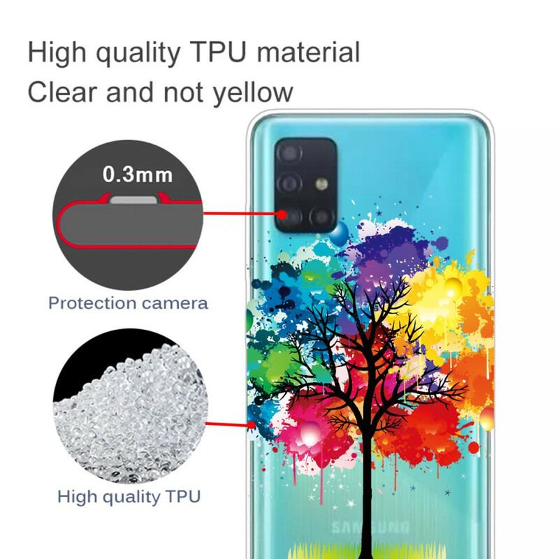 Capa Para Samsung Galaxy A71 Árvore Aquarela Perfeita