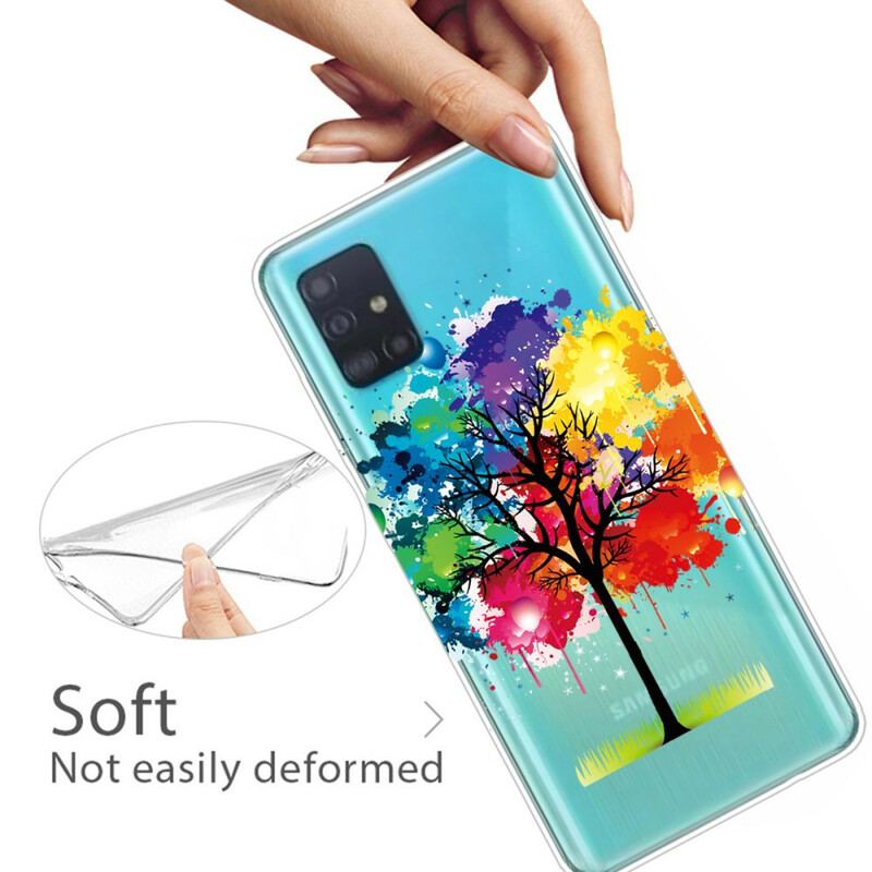 Capa Para Samsung Galaxy A71 Árvore Aquarela Perfeita