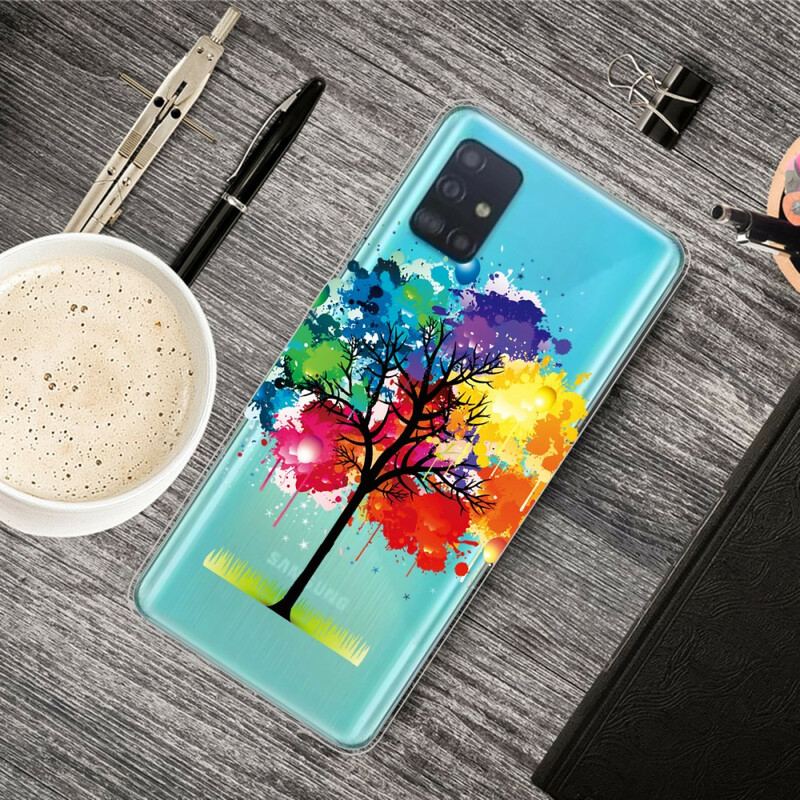 Capa Para Samsung Galaxy A71 Árvore Aquarela Perfeita