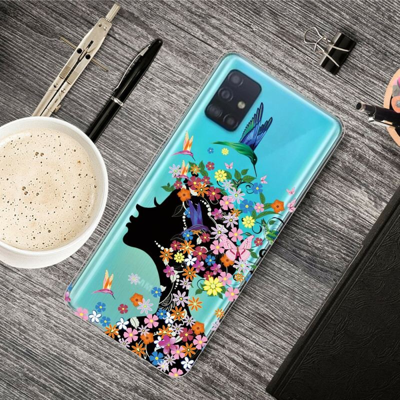 Capa Para Samsung Galaxy A71 Linda Cabeça De Flor