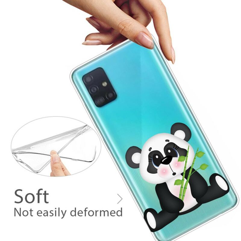 Capa Para Samsung Galaxy A71 Panda Triste Sem Costura