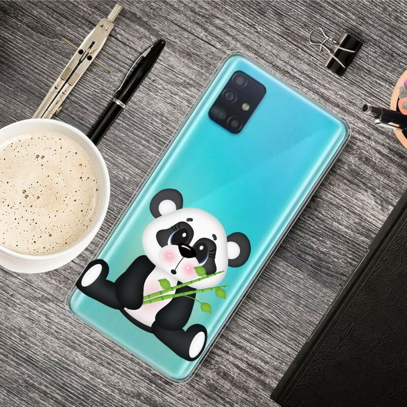 Capa Para Samsung Galaxy A71 Panda Triste Sem Costura
