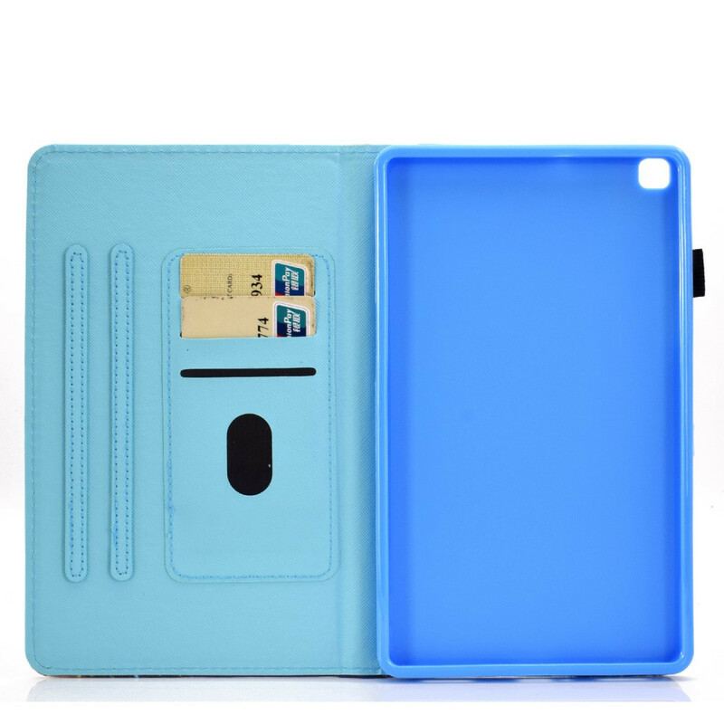 Capa De Couro Para Samsung Galaxy Tab A7 Lite Bicicleta Torre Eiffel