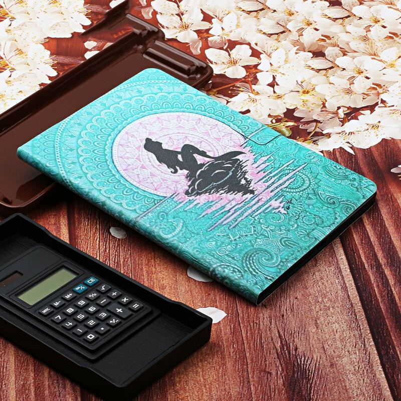 Capa De Couro Para Samsung Galaxy Tab A7 Lite Mandala Sereia