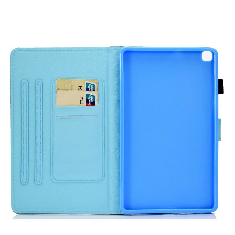Capa Em Pele Para Samsung Galaxy Tab A7 Lite Floresta Noturna