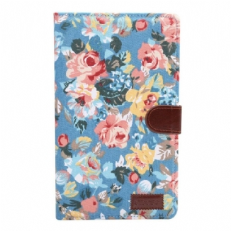 Capa Flip Para Samsung Galaxy Tab A7 Lite Flores Da Liberdade