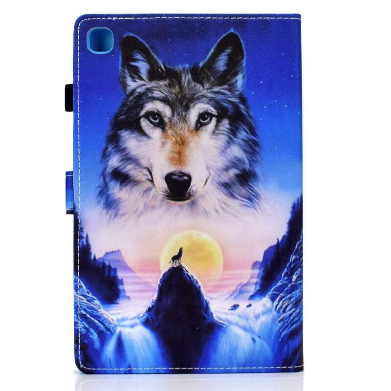 Capa Flip Para Samsung Galaxy Tab A7 Lite Lobo Da Montanha