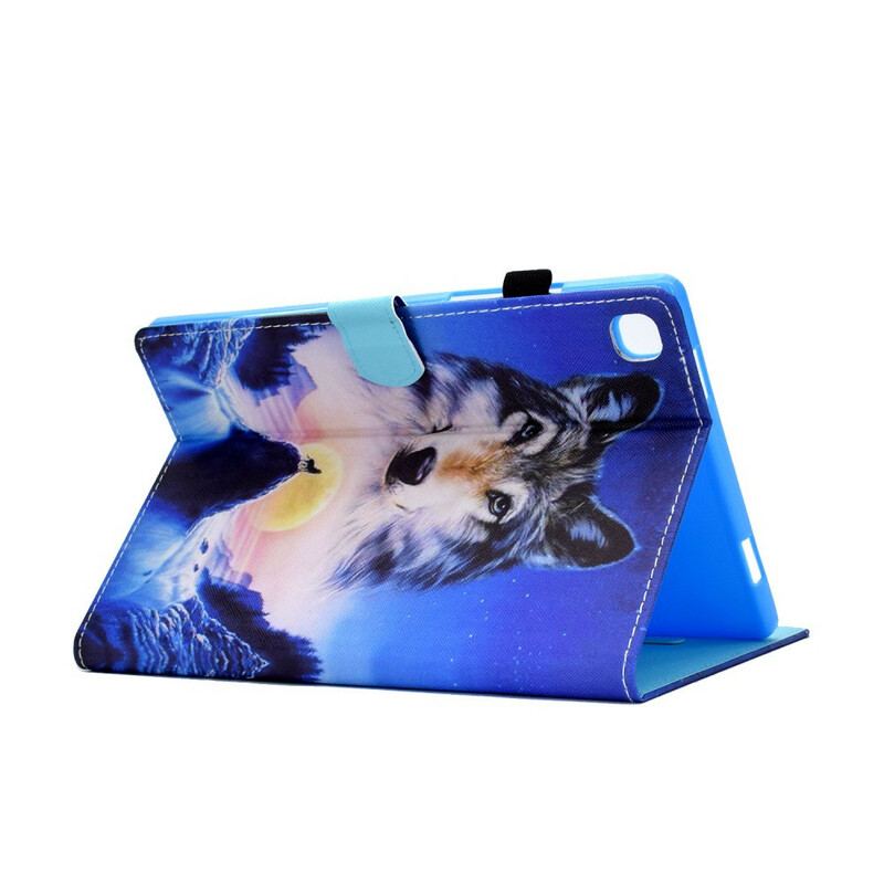Capa Flip Para Samsung Galaxy Tab A7 Lite Lobo Da Montanha