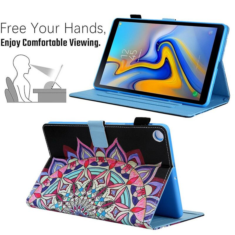 Capa Flip Para Samsung Galaxy Tab A7 Lite Mandala Gráfica